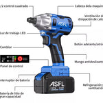 Llave Pistola De Impacto 2 Baterias Azul