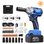 Llave Pistola De Impacto 2 Baterias Azul